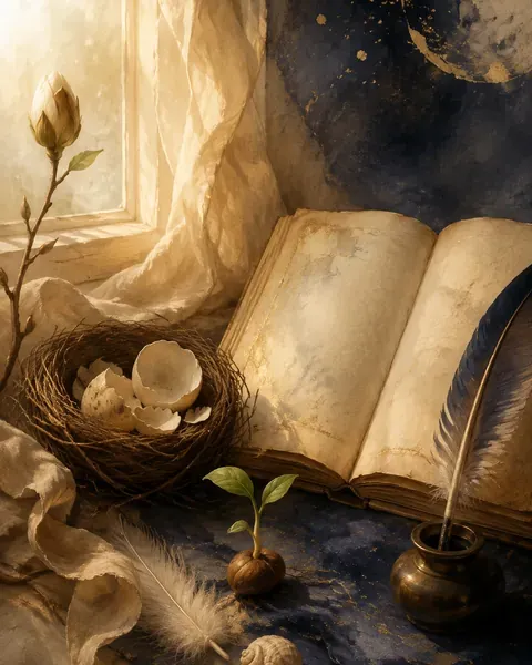 Illustration du thème la naissance pour un faire-part